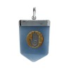 Blue Quartz Hopi Hand Pendant in Silver Plating