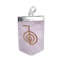 Cho Ku Rei Rose Quartz Silver Plated Pendant