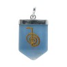 Cho Ku Rei Blue Quartz Pendant in Silver Plating