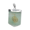 Cho Ku Rei Green Quartz Pendant in Silver Plating