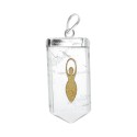 Mother Earth Quartz Pendant in Silver Plating