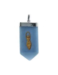 Pendentif en Quartz Bleu...