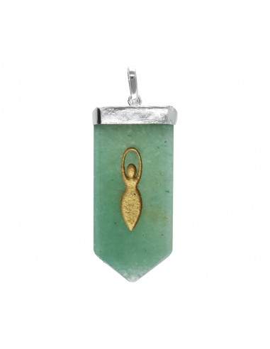 Ciondolo in quarzo verde Madre Terra...