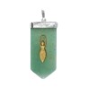 Colgante de Cuarzo Verde Madre Tierra en Baño de Plata