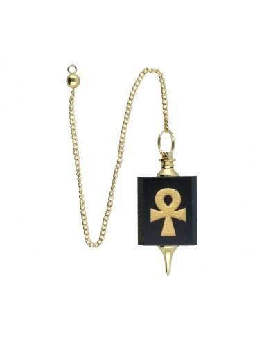 Pendente in jaspe nero con croce...