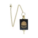 Péndulo Jaspe Negro con Flor de Loto (PEND183)