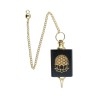 Black Jasper Pendulum with Lotus Flower (PEND183)