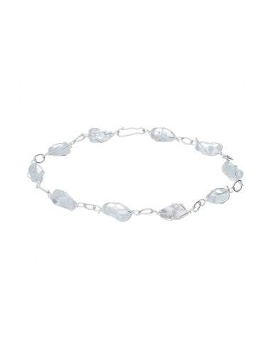 Bracciale in quarzo tumbled con bagno...