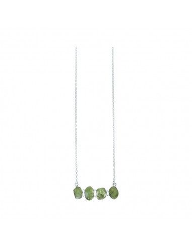 Rough Peridot Pendant in Sterling...