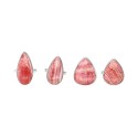 Rhodochrosite Random Drop Ring in 925 Sterling Silver