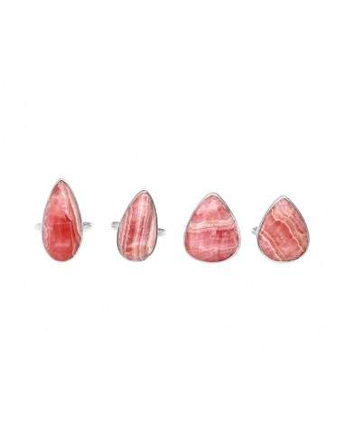 Rhodochrosite Random Drop Ring in 925...