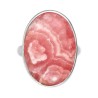 Rhodochrosite Random Oval Ring in 925 Sterling Silver