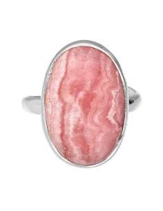 Anel de rodocrosite oval...