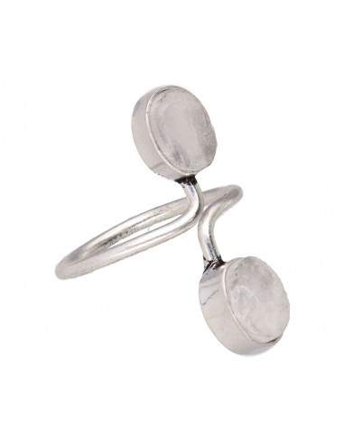 Anello placcato in argento con pietra...