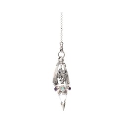Pendolo 60cm Gotland Angeli con Opale e Ametista in Argento Sterling 925
