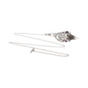 Pêndulo 60cm Anjos de Gotland com Opala e Ametista em Prata de Lei 925