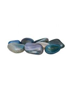 Agate teintée bleue...