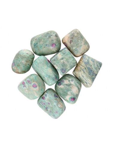 Rotolo di zoisite con rubino, 4x3 cm.