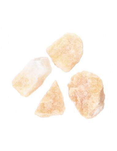 Calcite gialla in pezzi grezzi piccoli