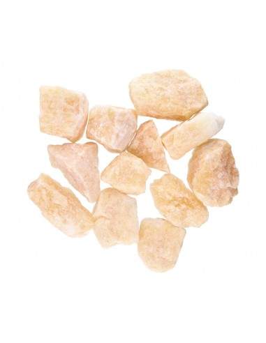 Calcite amarela pequena em bruto