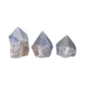 Semipolished Blue Quartz Points
