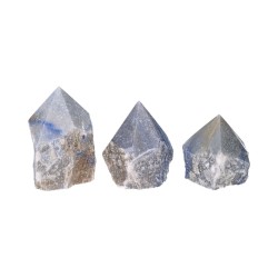 Semipolished Blue Quartz Points