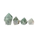 Pointes de quartz vert semi-polies