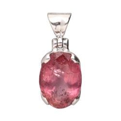 Pendente in Tormalina Rosa in Argento Sterling 925 (10F)