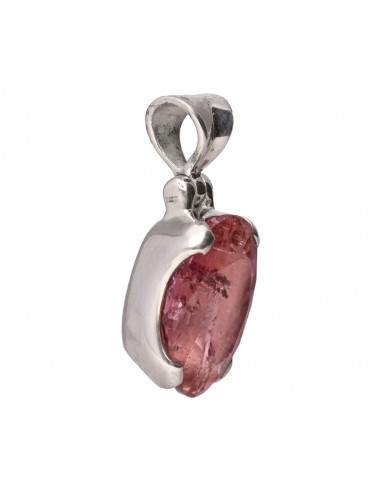 Pendentif Tourmaline rose en argent...
