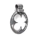 Grand pendentif plat de Gotland en argent sterling 925