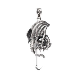 Ciondolo Drago con Punta in Argento 925