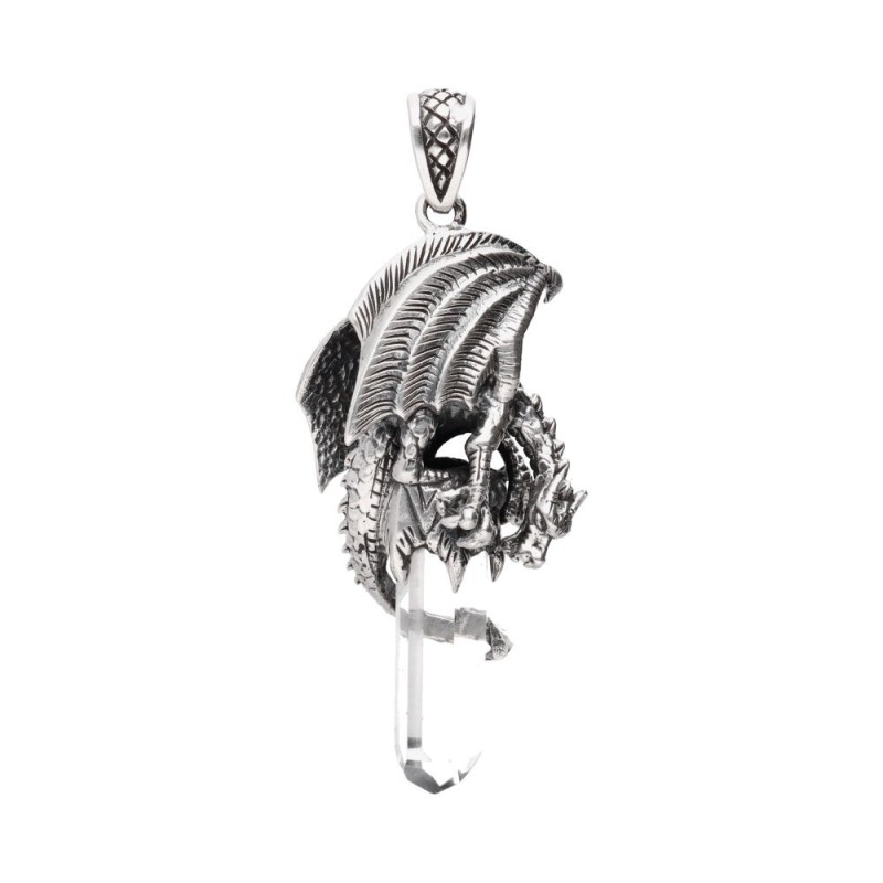 Ciondolo Drago con Punta in Argento 925