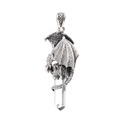 Pendentif en argent 925 avec pointe de dragon