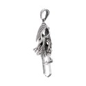 925 Sterling Silver Dragon Pendant with Point