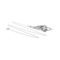 Pêndulo 60cm Anjos de Gotland com Opala e Granada em Prata de Lei 925