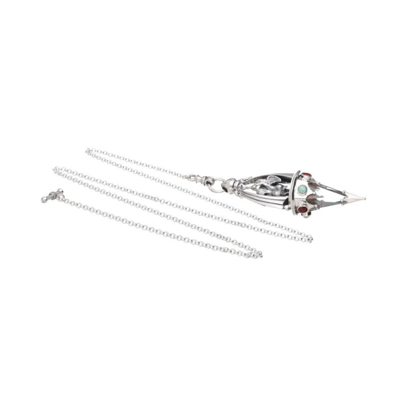 Pendolo 60cm Gotland Angeli con Opale e Granato in Argento Sterling 925