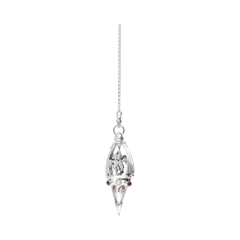 Pendolo 25cm Gotland Angeli con Opale e Ametista in Argento Sterling 925