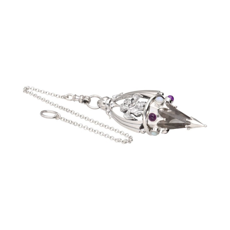 Pendolo 25cm Gotland Angeli con Opale e Ametista in Argento Sterling 925