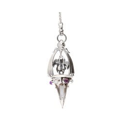 Pendule 25cm Anges du Gotland avec Opale et Améthyste en Argent Sterling 925