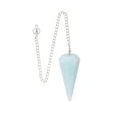 Pendule à facettes en aragonite bleue (61)
