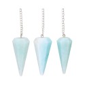 Pendule à facettes en aragonite bleue (61)