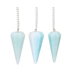 Pêndulo Facetado de Aragonite Azul (FAC7)