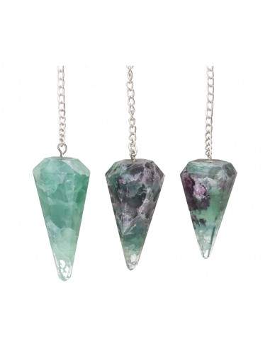 Pendolo sfaccettato di Fluorite Verde...