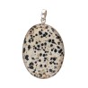 Dalmatian Jasper Oval Random Pendant in 925 Sterling Silver
