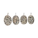Dalmatian Jasper Oval Random Pendant in 925 Sterling Silver