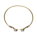 Fine Bronze Bracelet with Moonstone -26.1-