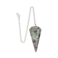 Pendolo Faccettato di Rubino con Zoisite (68)