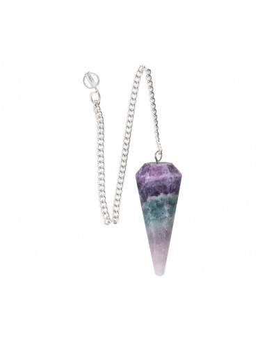 Faceted Fluorite Rainbow Pendulum...