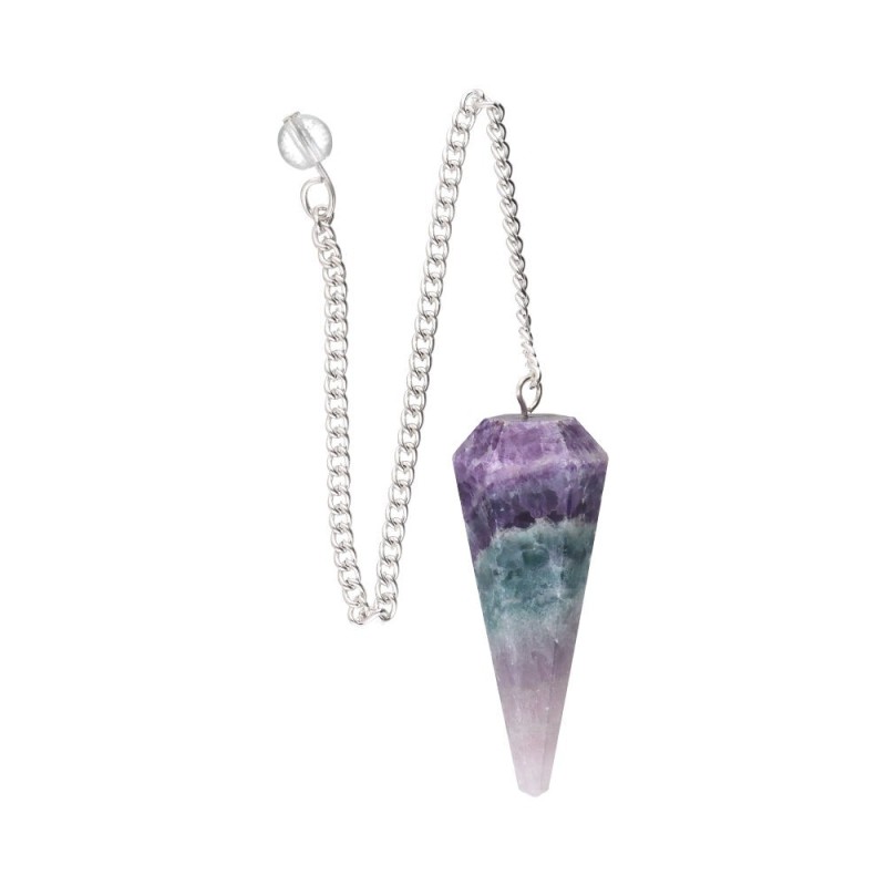 Pendolo Facetato di Fluorite Arcobaleno (74)