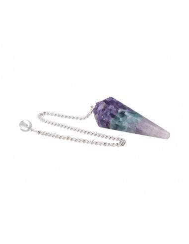 Faceted Fluorite Rainbow Pendulum...